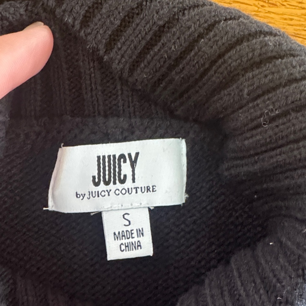 Juicy by Juicy Couture Black and Purple Turtleneck Sweater - Picture 3 of 8